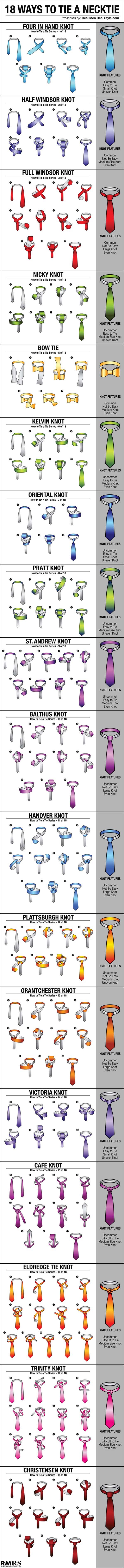 How To Tie A Tie Knot - 18 Different Ways of Tying Necktie Knots