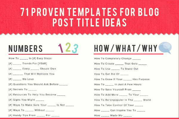 71 Catchy Blog Title Ideas BrandonGaille com