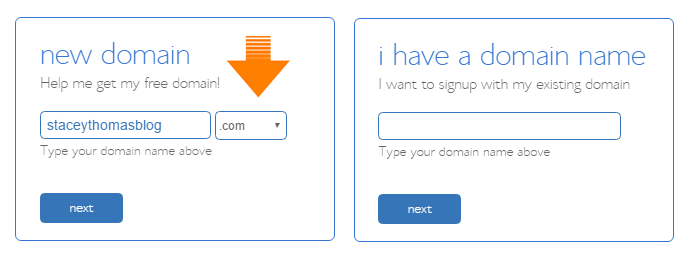 choose-domain-for-blue-host-blog