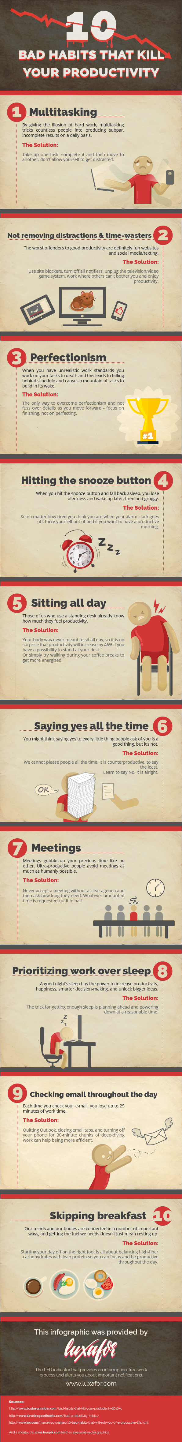 Habits-that-Kill-Productivity Infographics