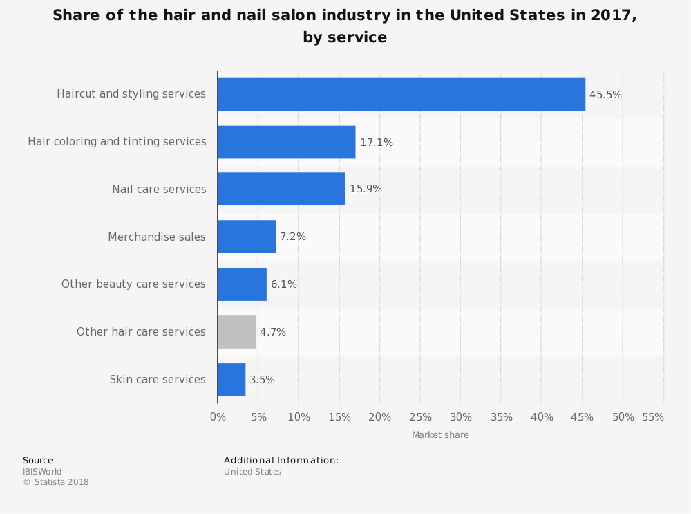 Hair Stylist Industry Statistics by Services