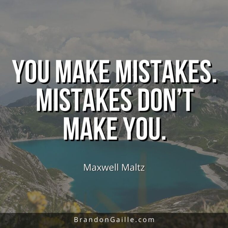 100 Short Quotes About Mistakes in Life [with Images] - BrandonGaille.com